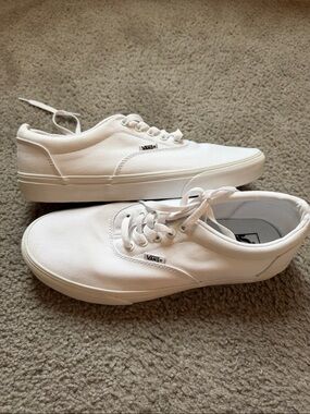Vans White Low-Top Canvas Sneakers